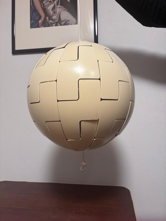 Image 1 of Original retro vintage IKEA design lamp, white/orange