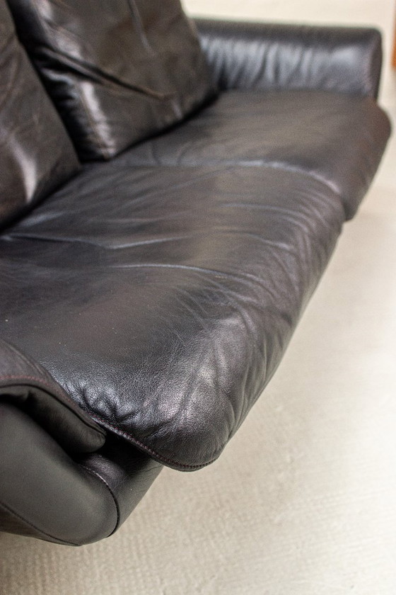 Image 1 of Vintage DeSede 2011 Sofa Two-Seater Couch Leather Mid Century 80s