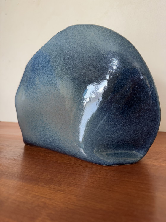 Image 1 of Vintage Blue Ceramic Vase