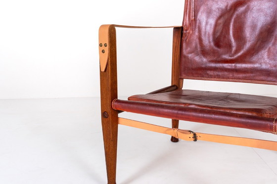 Image 1 of Sedia Safari vintage Kaare Klint per Rud Rasmussen KK47000 in pelle, Danimarca
