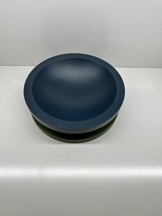 Image 1 of Basilico Cup Big Model 132 Ettore Sottsass for Marutomi Japan 1997 Blue Green Signed