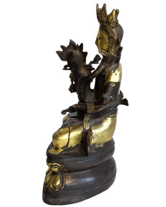 Yab-Yum tantrique vintage en bronze doré – Circa 1960 – Objets déco, Gold (photo 7 of 13)
