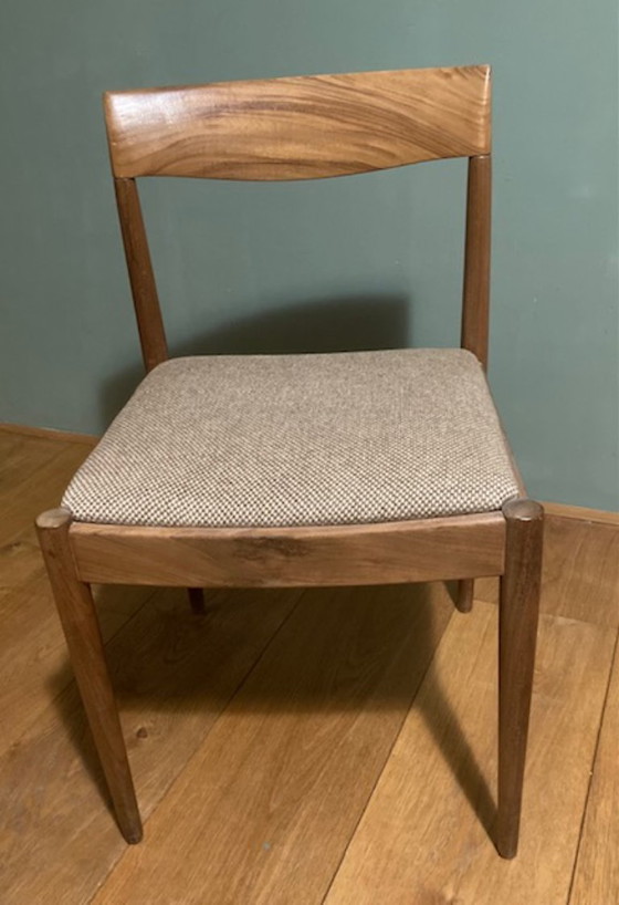 Image 1 of 4 x wooden chair, vintage 1960s, (modeled after) Lübke