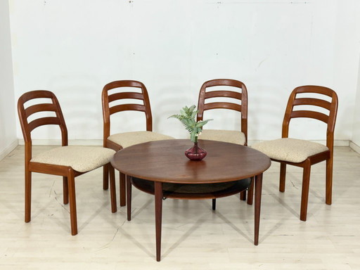 4x Dyrlund dining chairs, vintage style