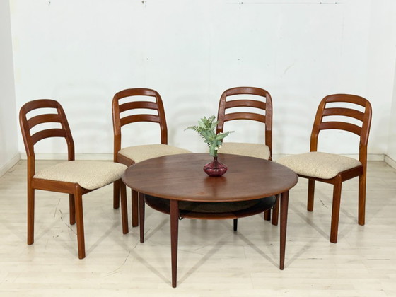 Image 1 of 4x Dyrlund dining chairs, vintage style