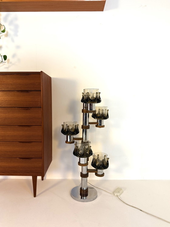 Image 1 of Lampada da terra vintage, Oberglas Austria anni '80