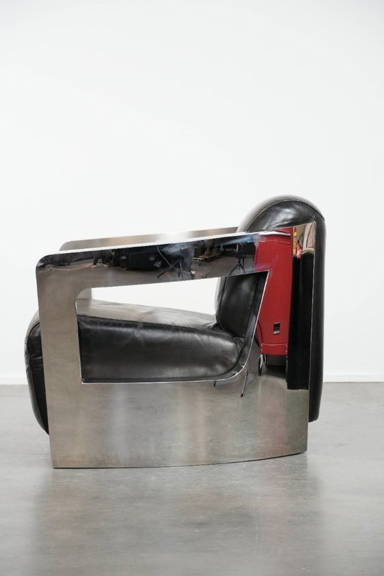 Image 1 of Design Aviator Sessel mit Aluminiumrahmen