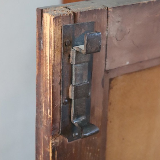 Image 1 of Seltener kleiner antiker Kleiderschrank aus Nussbaumholz mit Marmorplatte, Italien, 19. Jahrhundert