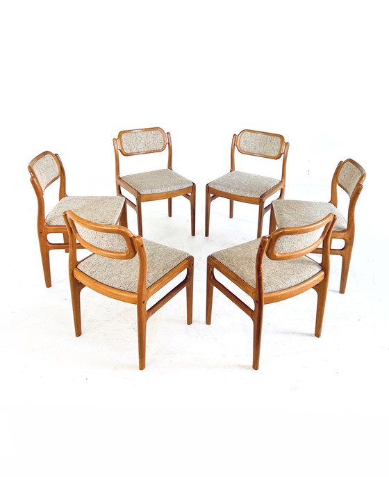 Image 1 of 6x Dining chair Johannes Andersen, Uldum Møbelfabrik '60