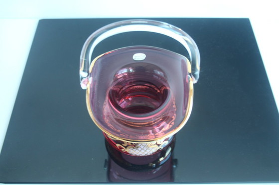 Image 1 of Kristal, vergulde mand, Bohemia Crystal, Tsjecho-Slowakije, jaren 1960.