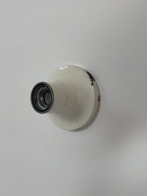 Image 1 of Set di 5 applique vintage, metallo laccato bianco, Germania, 1970