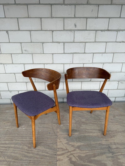 2x Vintage Sibast Model No. 7 Chairs by Helge Sibast