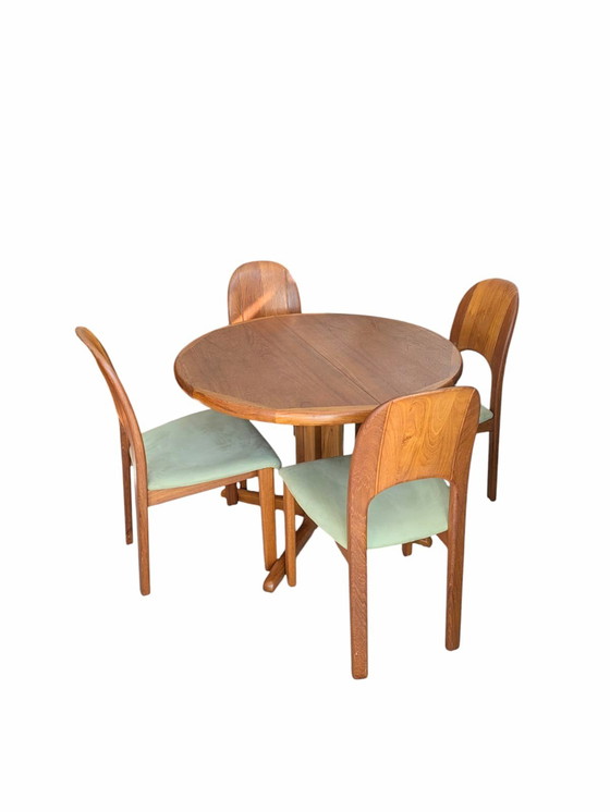 Image 1 of Vintage Danish Teak Extendable Round Dining Table