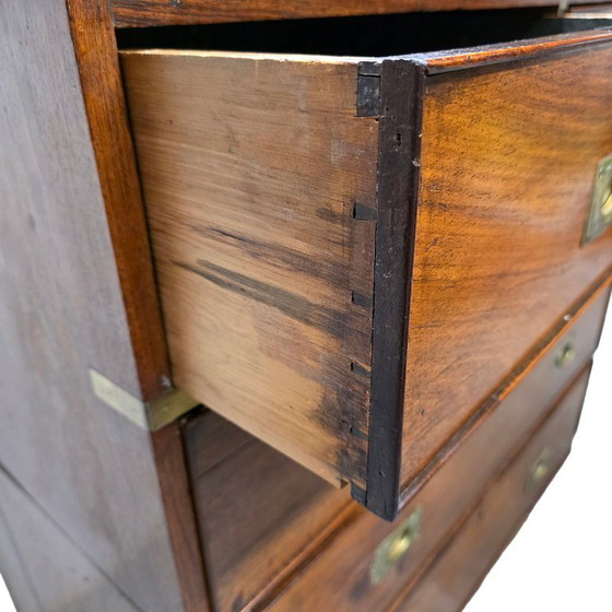 Image 1 of Antiek Engels mahonie Campaign ladekast, circa 1820/30