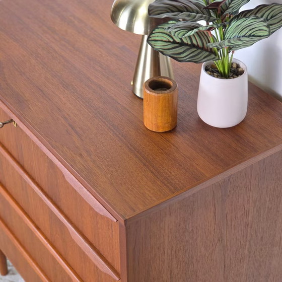 Vintage Teak Danish Chest of Drawers 1960s, Scandinavian 4 Drawers, Wood, Brown (photo 14 of 21)