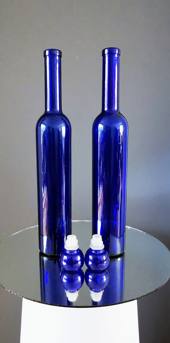 Image 1 of Bouteilles/carafes en verre cobalt