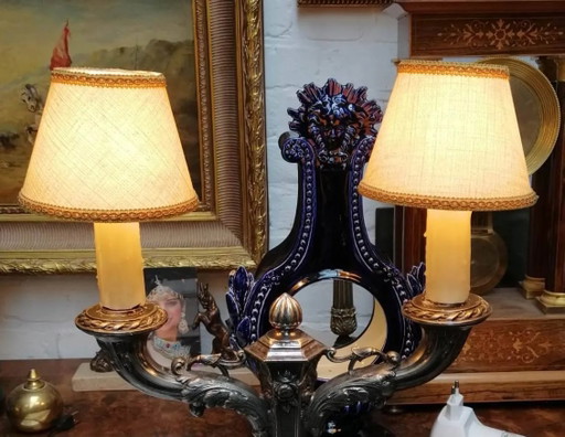 Antique lamp L.V. Aronson. – tafellampen, Bronze (photo 2 of 3)