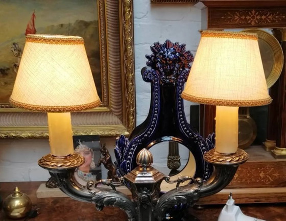 Lampe ancienne L.V. Aronson. – Bronze (photo 2 of 3)