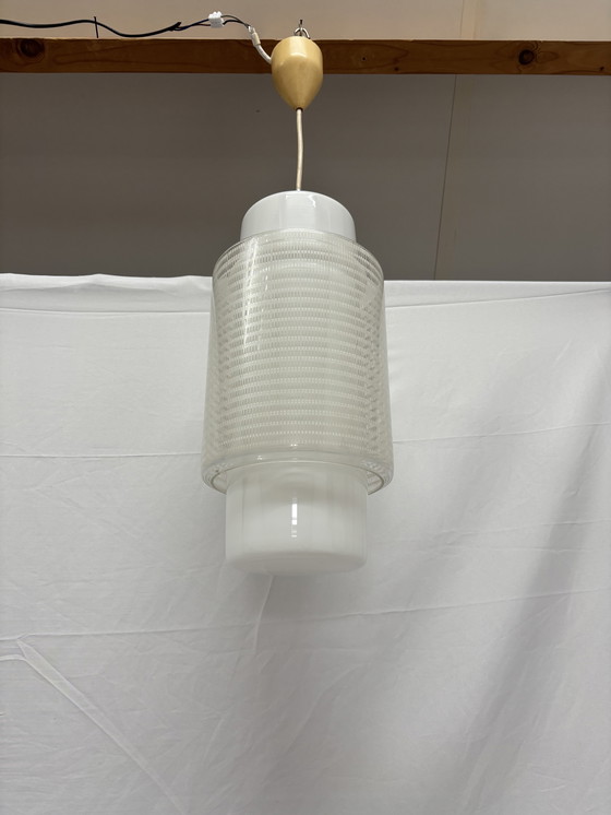 Image 1 of Lampada a sospensione cilindrica vintage, design di Wilhelm Wagenfeld