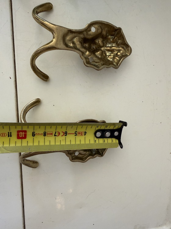 Image 1 of Set of two brass wall hooks