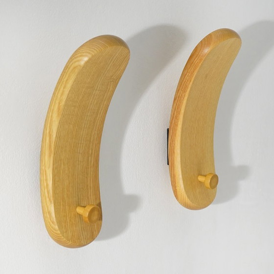 Image 1 of Paire de porte-manteaux muraux « Spatola » de De Paz, Durbino, Lomazzi pour Fiarm, années 1970