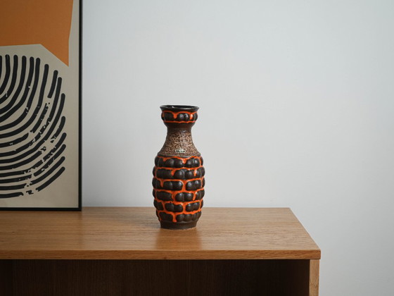 Vaso in ceramica, design tedesco, anni '60, prodotto nella Germania Ovest, Vasi, Multicolore (foto 8 di 8)
