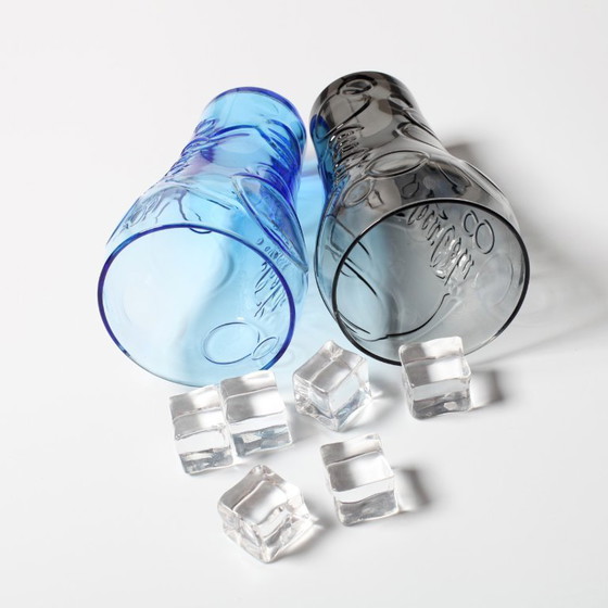 Image 1 of Set van 2 Coca-Cola glazen / Grijs en Blauw Luminarc voor McDonald's