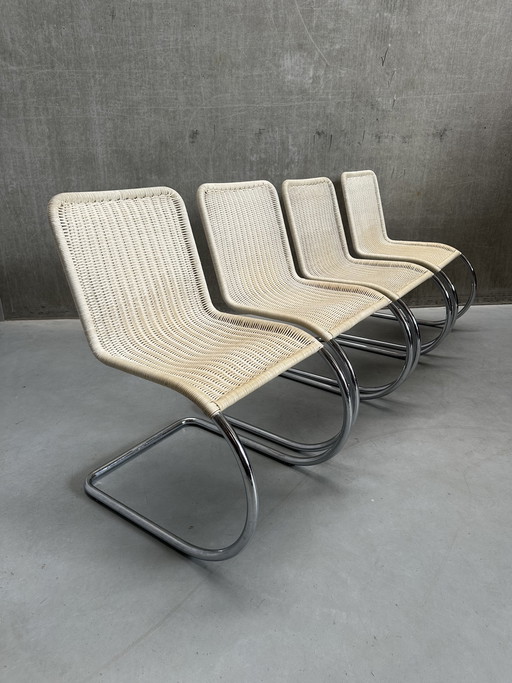 Set/4 Vintage Tecta stoelen Ludwig Mies van der Rohe ‘70