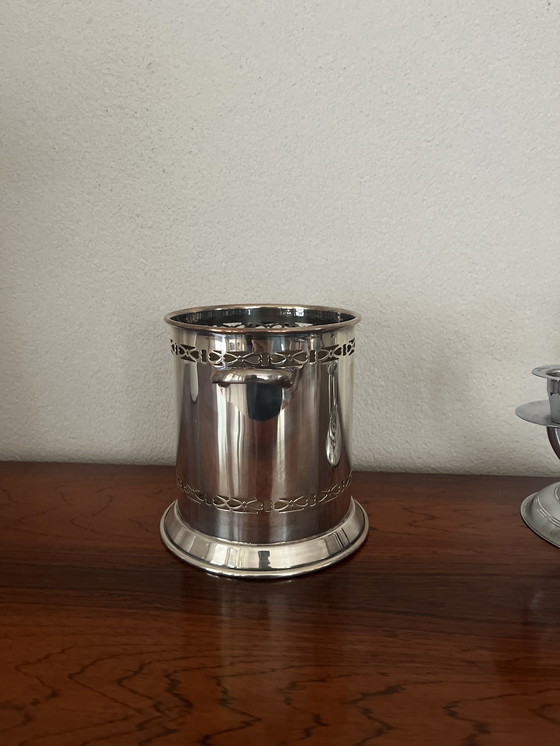 Image 1 of Portabottiglie da vino placcato argento Art Déco