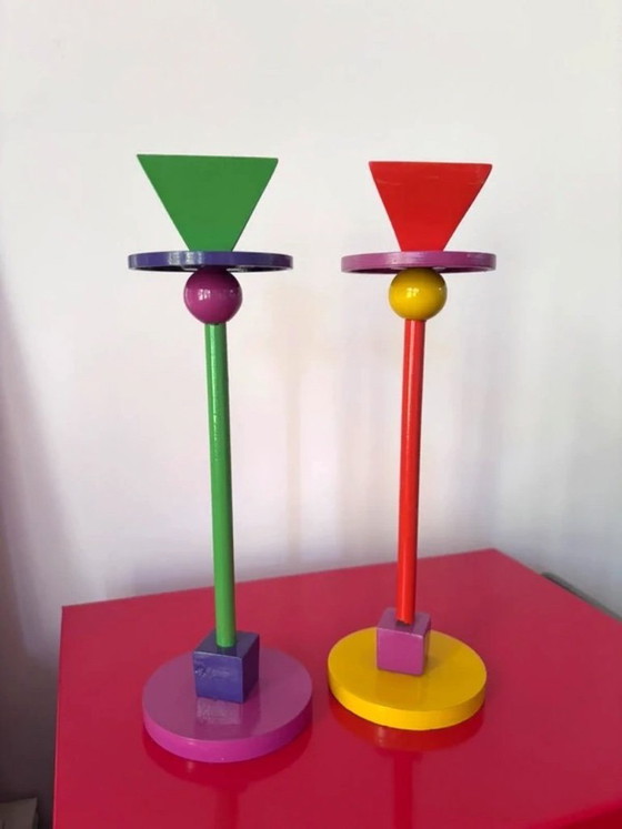Image 1 of bougeoir IKEA vintage - design Anna Efverlund - Konfetti - Memphis - années 80 - années 90