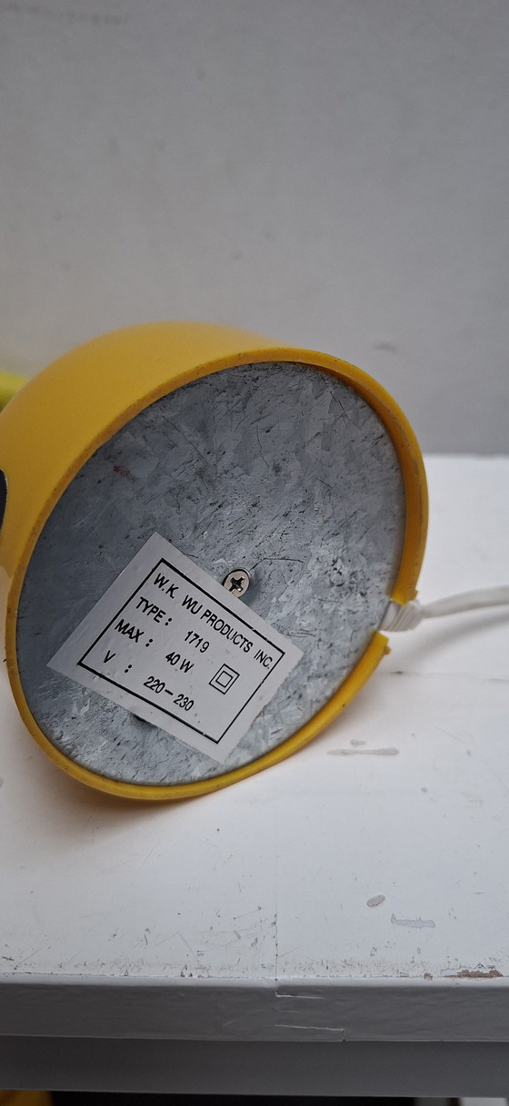 Image 1 of Vintage bureaulamp - Eyeball - Geel - Space age
