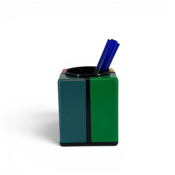 Image 1 of Porte-stylo vintage Tino TT Design – Style Memphis / Objet de design postmoderne des années 1980