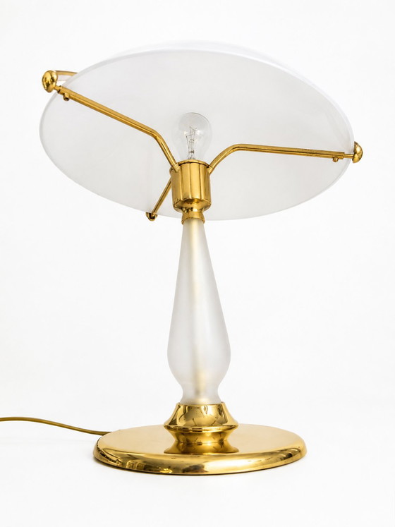 Image 1 of Carlo Nason for Aureliano Toso Murano Glass Table Lamp with Amethyst Details