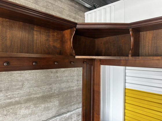 Image 1 of Solid wood library bed - French work from the 1950s