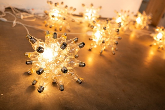 Image 1 of "Spare" design JAN PAUL /lamp constructed from 26 light bulbs