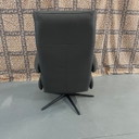 Fauteuil inclinable en cuir anthracite