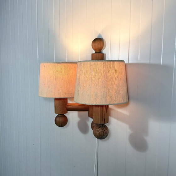 Image 1 of Uno Kristiansson wall lamp Pinus for Luxus Sweden 1970s