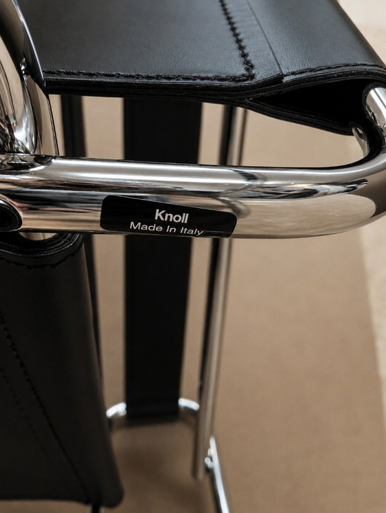 KNOLL Int. 2 Poltrone B3 WASSILY (NUOVE) acciaio inox e cuoio NERO, Pelle (foto 5 di 22)