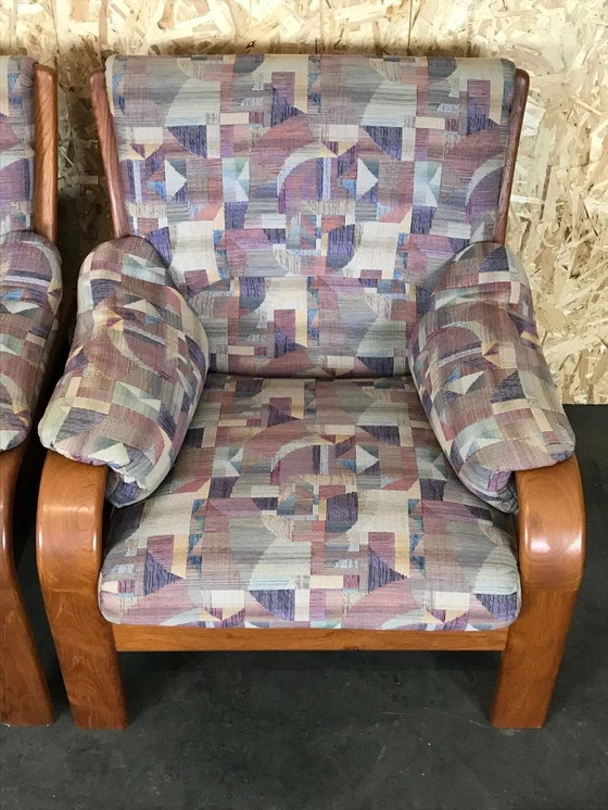 Image 1 of 2x Fauteuil en teck des années 60 70 Easy Chair Olsen & Laursen Danish Design Denmark