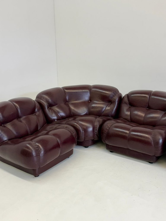 Image 1 of Dark brown Nuvolone Modular Lounge Sofa by Rino Maturi for Mimo Padova