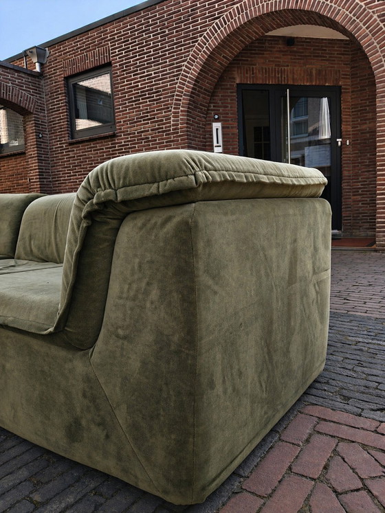 Image 1 of Vintage modulaire grote groene bank