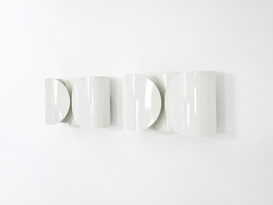 Image 1 of White Foglio Sconces by Tobia & Afra Scarpa for Flos, 1960s, Set of 2