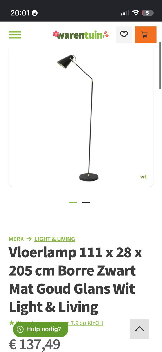 Image 1 of Lampada da terra Light&Living Borre (come nuova)