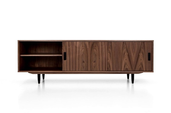 Image 1 of Notenhouten dressoir met schuifdeur O-S04