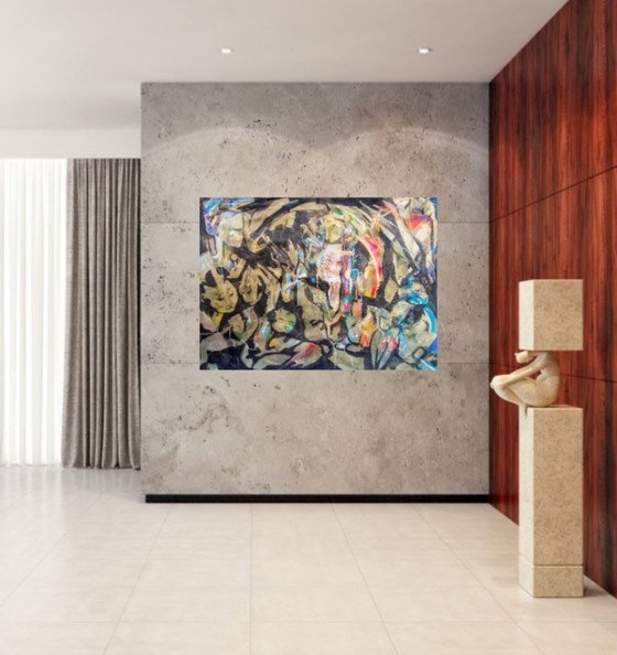 Acrylic painting #Catgold 80x110cm – joart, Paintings & Drawings, Canvas (photo 6 of 7)