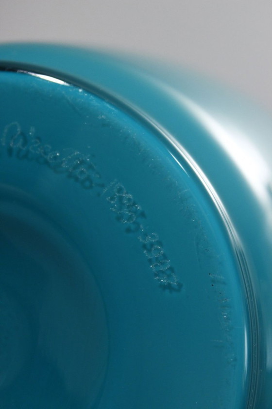 Image 1 of Ezio Rizzetto De Majo Murano - Large turquoise blown glass vase 1995