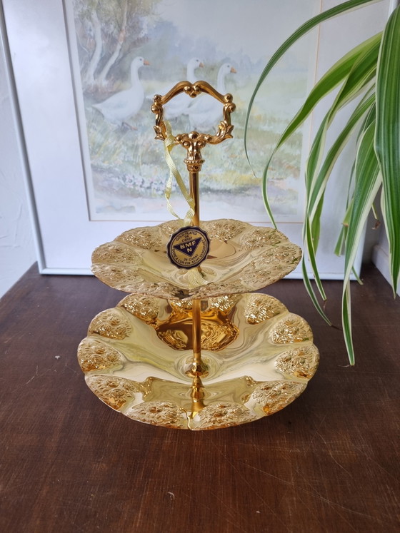 Vintage 24k Vergulde Etagère Nieuw met Originele Verpakking – BMF Rheingold West-Germany – Hollywood Regency (photo 12 of 15)