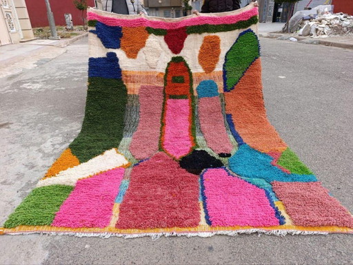 Mehrfarbige Berber-Tapis aus Leinen, 300 x 200 cm