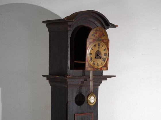 Orologio a pendolo antico in pino dipinto – Europa Centrale, circa 1850 – Iron (photo 28 of 40)