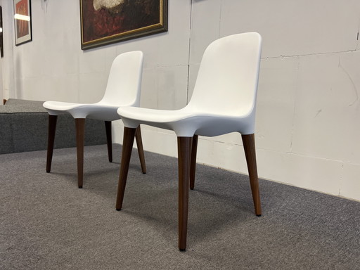 Tonon Tako Dining Chair White Soft Touch Walnut